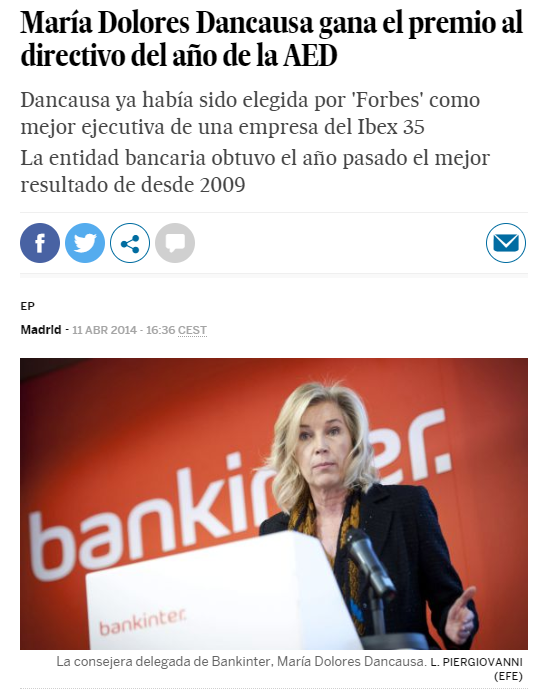 María Dolores Dancausa mejores directivos España