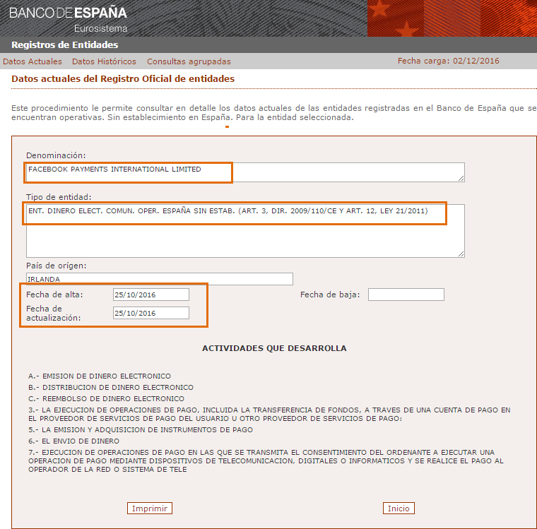 facebook banco