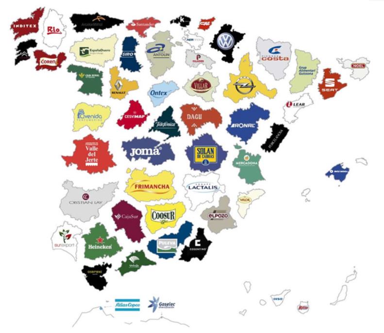 Mapa empresas españolas