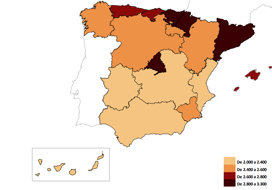 Mapa costes laborales
