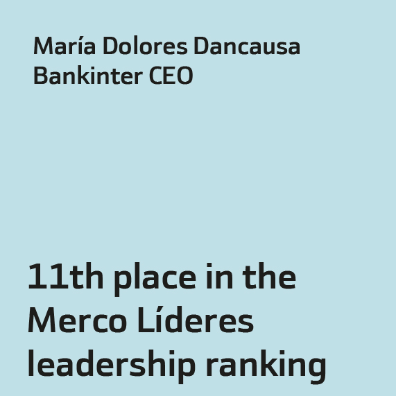 María Dolores Dancausa Bankinter CEO 11th place in the Merco Líderes leadership ranking