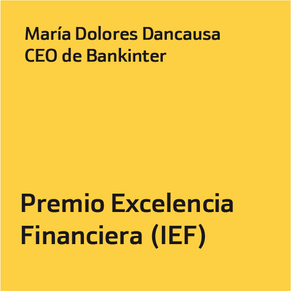 María Dolores Dancausa CEO de Bankinter Premio Excelencia Financiera (IEF)