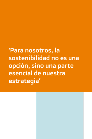 Para nosotros, la sostenibilidad no es una opción, sino una parte esencial de nuestra estrategia